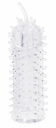 Закрытая рельефная насадка Crystal sleeve с усиками - 12 см. 