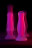 Розовая, светящаяся в темноте анальная втулка John Glow - 12,5 см. 