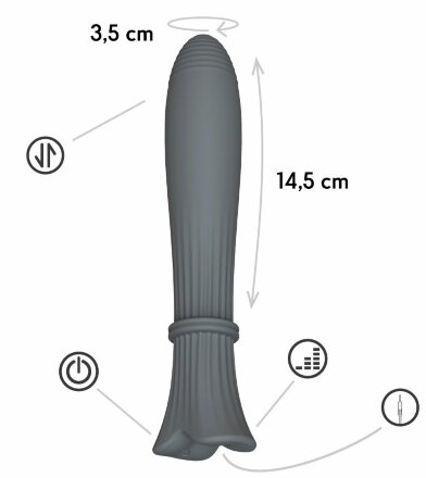 Темно-серый пульсатор Gita - 20 см. 