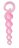Розовая анальная цепочка из 5 шариков различного диаметра - 25,5 см. 