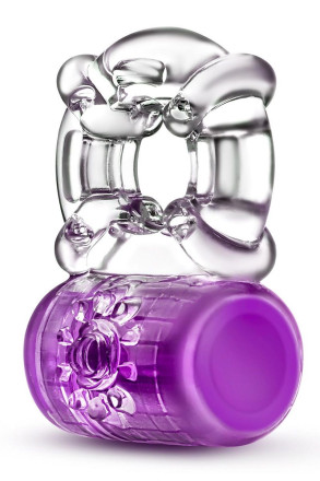 Фиолетовое эрекционное виброкольцо Pleaser Rechargeable C-Ring 