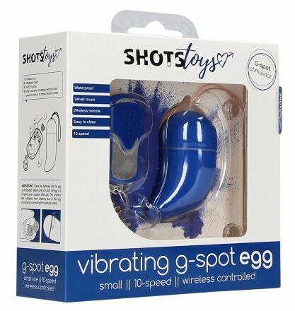 Синее виброяйцо Small Wireless Vibrating G-Spot Egg 