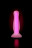 Розовая, светящаяся в темноте анальная втулка Cain Glow - 10 см. 