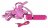 Розовая вибробабочка на регулируемых ремешках BUTTERFLY 