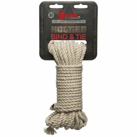 Бондажная пеньковая верёвка Kink Bind &amp; Tie Hemp Bondage Rope 30 Ft - 9,1 м. 