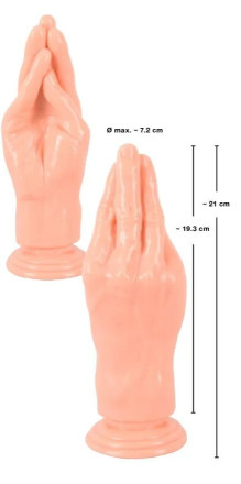 Телесный массажер-рука для фистинга Hand Dildo - 21 см. 
