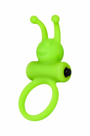 Зеленое эрекционное виброкольцо на пенис Cock Ring 