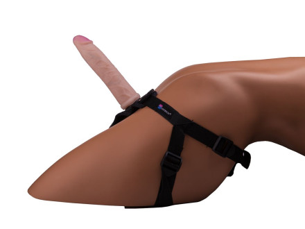 Женский страпон Harness с вагинальной пробочкой - 16,5 см. 