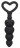 Черная анальная елочка Anal Love Beads - 15,3 см. 