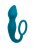 Бирюзовое эрекционное кольцо Sensation с анальным стимулятором  