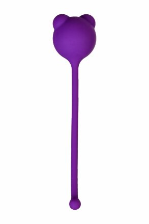Фиолетовый силиконовый вагинальный шарик A-Toys с ушками 