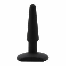 Черная анальная втулка Silicone Butt Plug 4&quot; - 11 см.