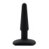 Черная анальная втулка Silicone Butt Plug 4" - 11 см.