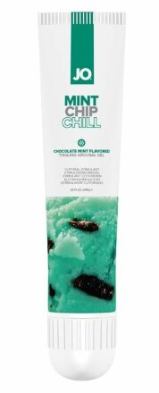 Стимулирующий клиторальный гель со вкусом мятного шоколада JO Mint Chip Chill - 10 мл. 