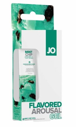Стимулирующий клиторальный гель со вкусом мятного шоколада JO Mint Chip Chill - 10 мл. 