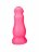 Розовая анальная пробочка с приплюснутым кончиком - 13 см. 