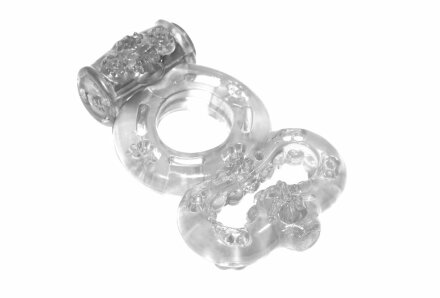 Прозрачное эрекционное кольцо Rings Treadle с подхватом 