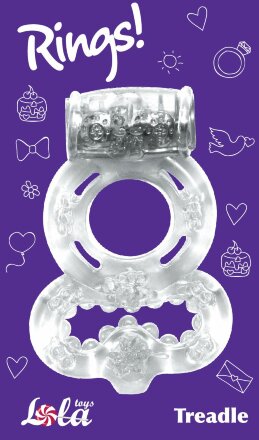 Прозрачное эрекционное кольцо Rings Treadle с подхватом 