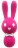 Розовый вибростимулятор-зайчик Dorcel - 16 см. 