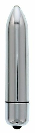 Серебристый мини-вибратор CLIMAX BULLET - 8,5 см. 