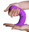 Фиолетовый фаллоимитатор двойной плотности Hitsens 3 - 17,7 см. 