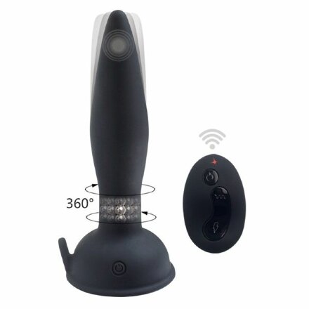 Черный анальный вибростимулятор Remote Control Anal Plug - 17,5 см. 