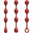Красные утяжеленные анальные шарики Anal Essentials Weighted Silicone Anal Balls - 34,3 см. 