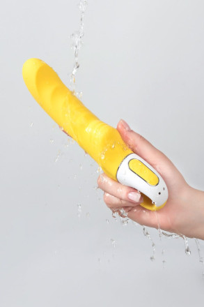 Жёлтый вибратор Satisfyer Vibes Yummy Sunshine - 22,5 см. 