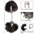 Металлические наручники с черным мехом Ultra Fluffy Furry Cuffs 