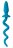 Голубая анальная пробка с хвостом-спиралью Oinkz 