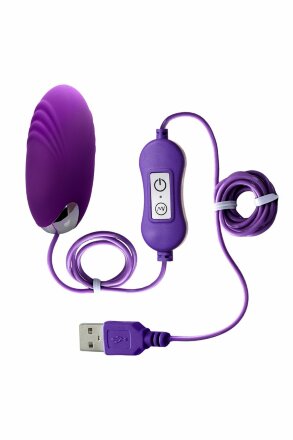 Фиолетовое виброяйцо с пультом управления A-Toys Cony, работающее от USB, длина 6,5 см 