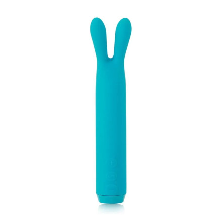 Голубой вибратор с ушками Rabbit Bullet Vibrator - 8,9 см. 