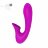 Фиолетовый фантазийный вибромассажер с клиторальным стимулятором 