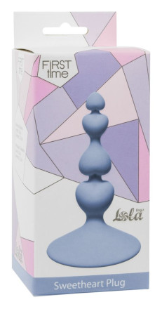 Голубая анальная пробка Sweetheart Plug Blue - 10 см. 