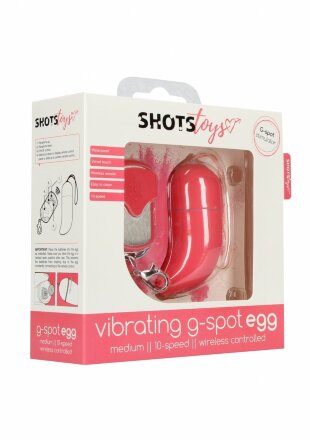 Розовое виброяйцо Vibrating G-spot Egg medium с пультом ДУ 