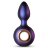 Фиолетовая анальная вибропробка Deep Space с кольцом-держателем - 12,7 см. 