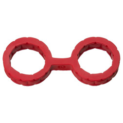 Красные силиконовые наручники Style Bondage Silicone Cuffs Small