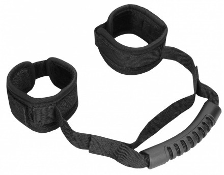 Черные наручники V&amp;V Adjustable Handcuffs with Handle 