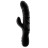 Черный вибратор-кролик с ребрышками Triton - 23 см. 