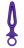 Фиолетовая силиконовая пробка с прорезью Silicone Groove Probe - 10,25 см. 