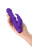 Фиолетовый вибратор с утолщением посередине и клиторальным зайчиком - 18 см. 