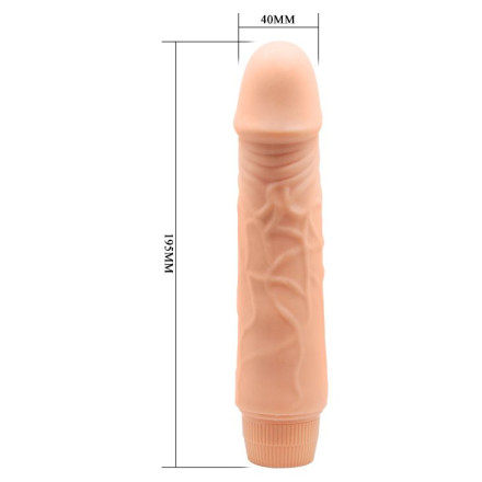 Телесный вибратор-реалистик Jeff - 19,5 см. 