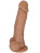 Телесный фаллоимитатор на присоске с мошонкой - 18,5 см. 