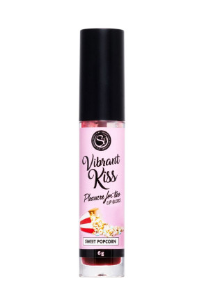 Бальзам для губ Lip Gloss Vibrant Kiss со вкусом попкорна - 6 гр. 