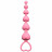 Розовая анальная цепочка Heart&#039;s Beads Pink - 18 см. 