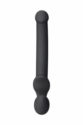 Черный безремневой страпон Silicone Bendable Strap-On S 