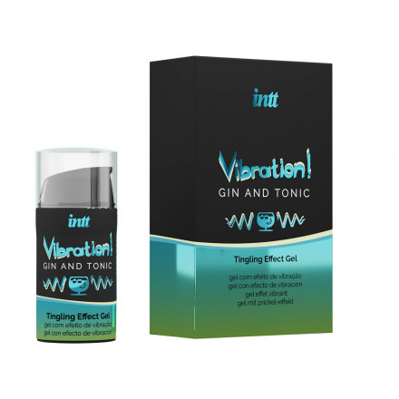 Жидкий интимный гель с эффектом вибрации Vibration! Gin &amp; Tonic - 15 мл. 