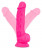 Розовый реалистичный фаллоимитатор на присоске NEO 7.5INCH DUAL DENSITY COCK W. BALLS - 19 см. 