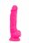 Розовый реалистичный фаллоимитатор на присоске NEO 7.5INCH DUAL DENSITY COCK W. BALLS - 19 см. 