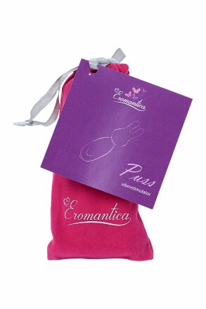 Розовый мини-вибратор Eromantica PUSS с ушками - 8,5 см. 